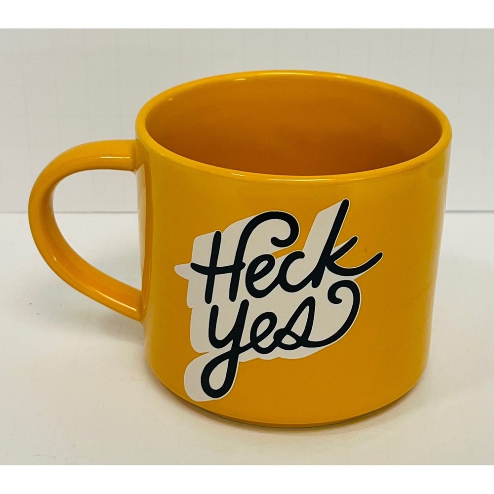 Target Room Essentials Mug Yellow Heck Yes 11oz Stoneware Graphic Print Mug 2020